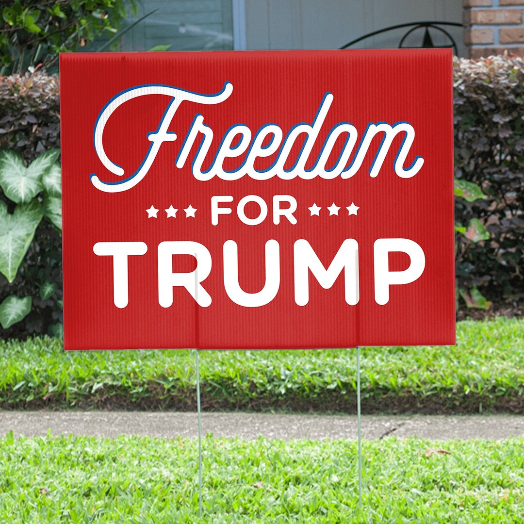 Freedom for Trump Sign, Trump 2024, Political Yard Sign, Trump Merchandise, President Trump
