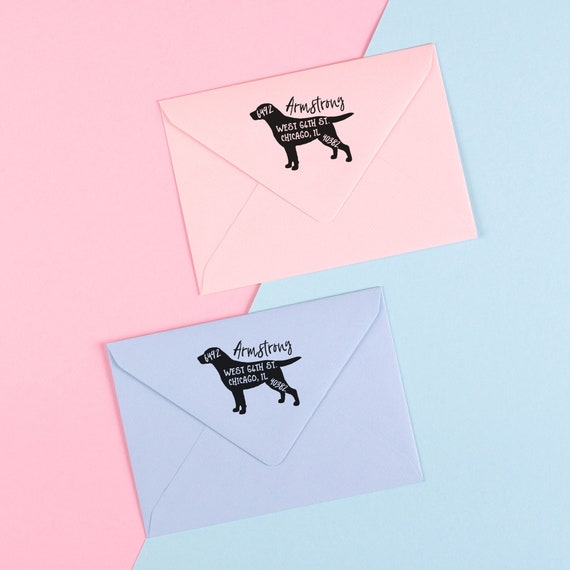 Custom Labrador Return Address Stamp - Self-Inking Dog Stamp