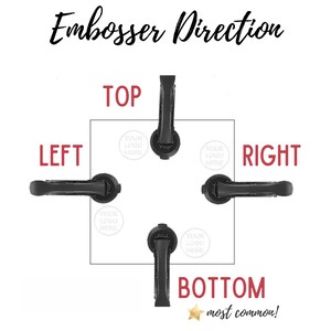 Embosser Direction Script Embosser for Envelopes | Return Address Embosser Stamp - Etsy