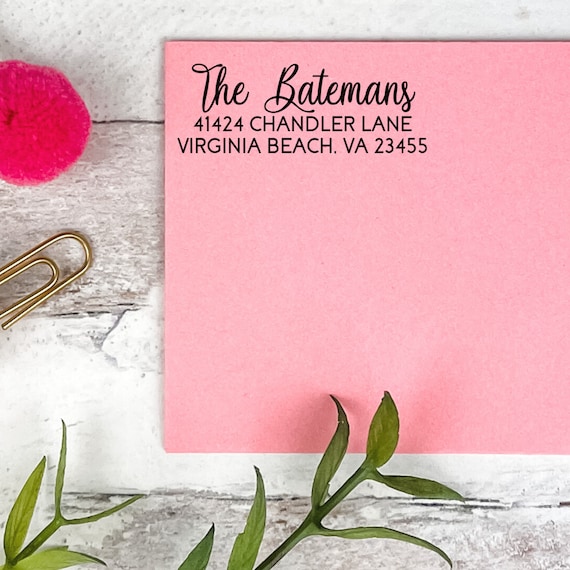 Return Address Stamp, Self Inking Address Stamp, Calligraphy Address Stamp, Wedding Address Stamp, Personalized Address Stamp