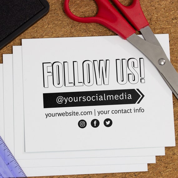 Personalized Stamp for Social Media, Custom Rubber Stamp, Wooden Stamp, Stamp for Small Business, Marketing Stamp, Custom Business Stamp