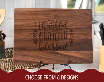 Premium Engraved Cutting Board, Custom Charcuterie Board, Trendy Chopping Block, Gifts For Holidays & Housewarming, Quality Wood Bread Board