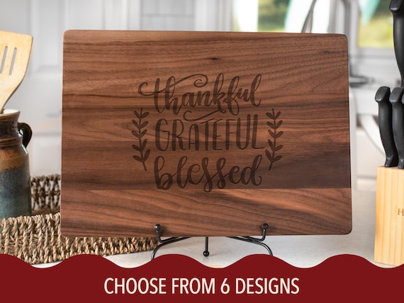 Premium Engraved Cutting Board, Custom Charcuterie Board, Trendy Chopping Block, Gifts For Holidays & Housewarming, Quality Wood Bread Board
