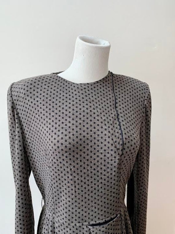 Vintage 80's Valentino Polka Dot Dress - image 1