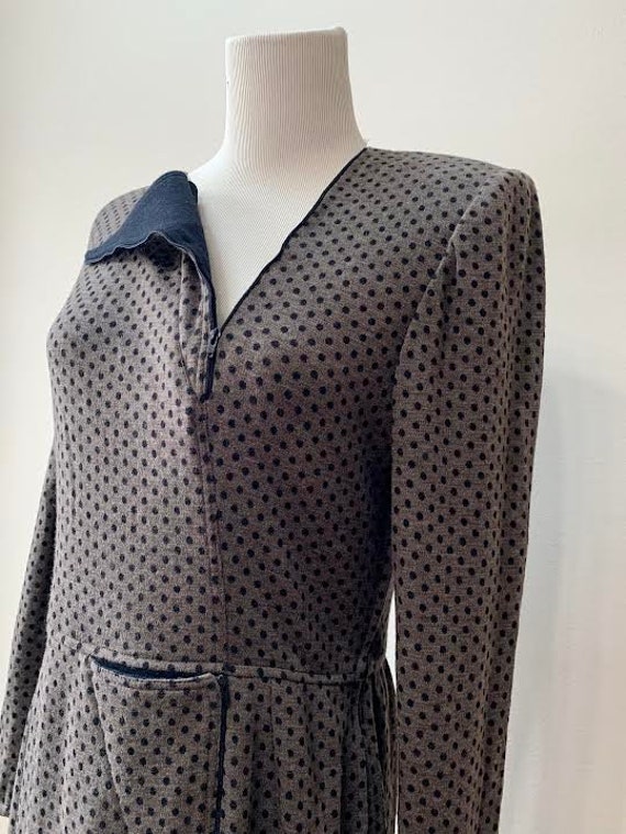 Vintage 80's Valentino Polka Dot Dress - image 5