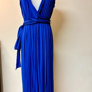 anthropologie halter v-neck fit & flare midi dress in blue Halter V-Neck Fit & Flare Midi Dress by Anthropologie, Size: XL Petite