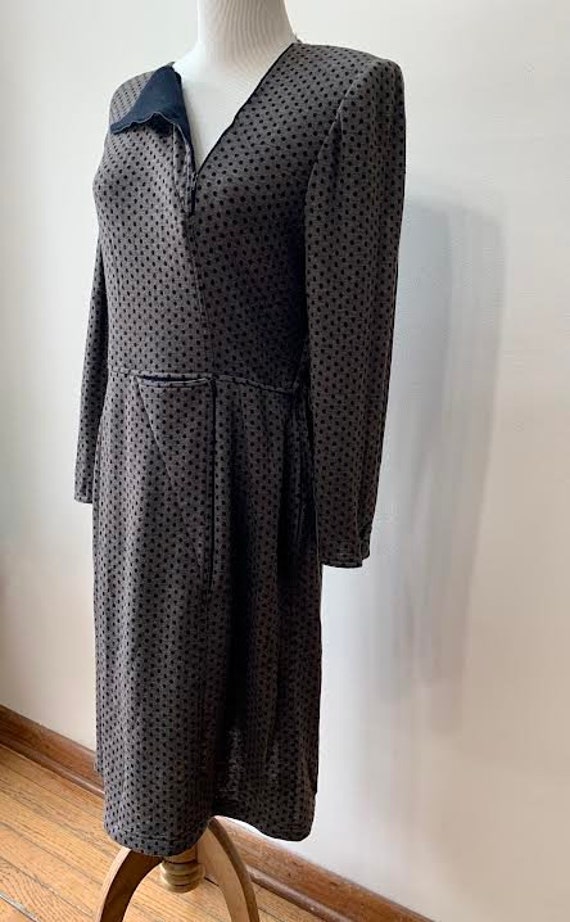 Vintage 80's Valentino Polka Dot Dress - image 3