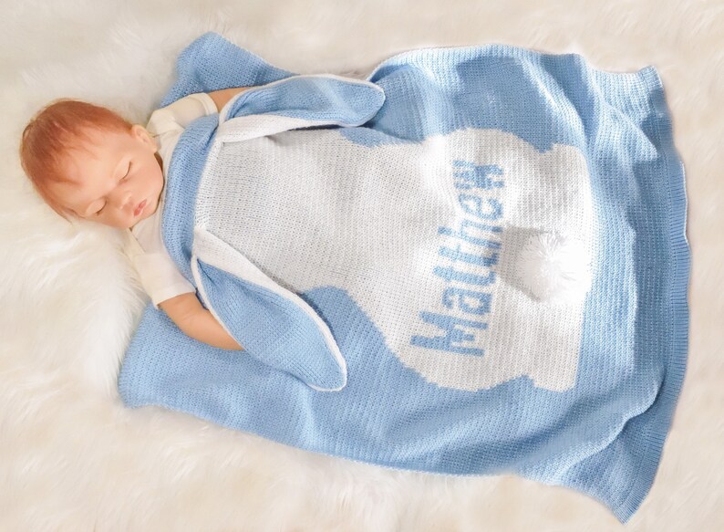 Baby Crib Blanket Personalized Baby Afghan Knit Baby Blanket Etsy