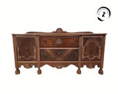 Customizable Antique Sideboard Buffet. You Choose the Finish Credenza, Server, Media Console.