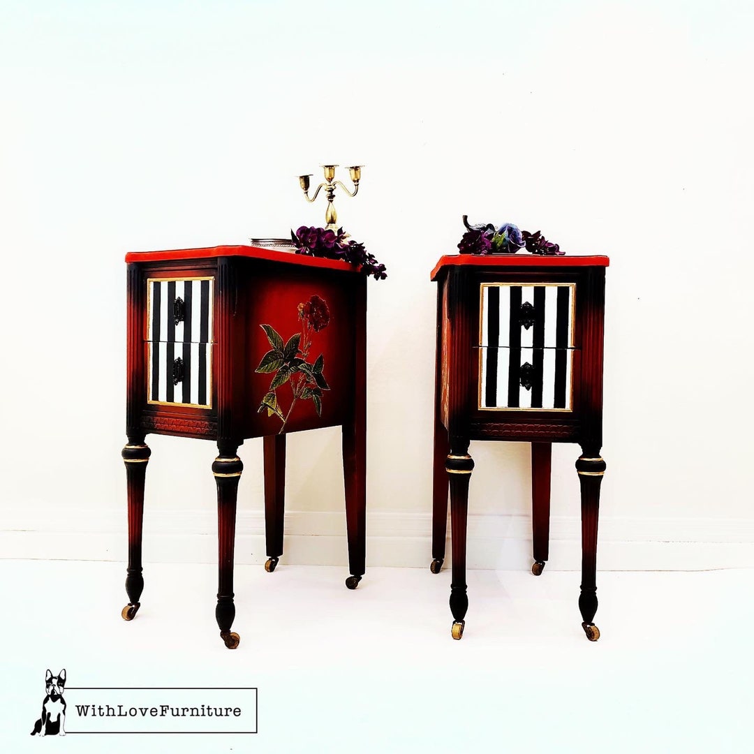 Antique Vanity Nightstand Etsy