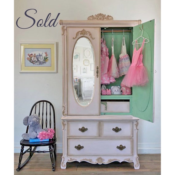 Beautiful Antique French Armoire Chest Of Drawers Wardrobe Etsy