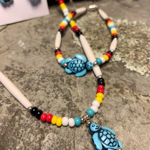 Happy turtle beaded jewelry sets