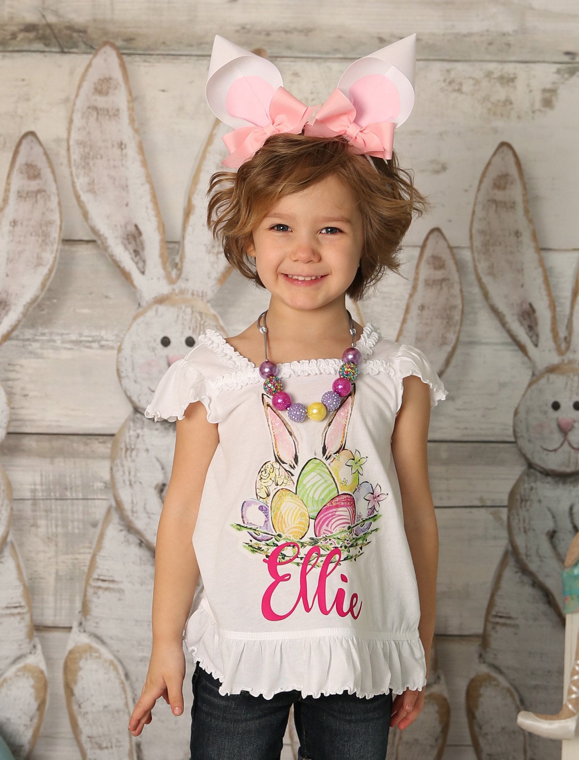 Personalized Easter Shirt for Girls Easter Shirt for Baby Etsy