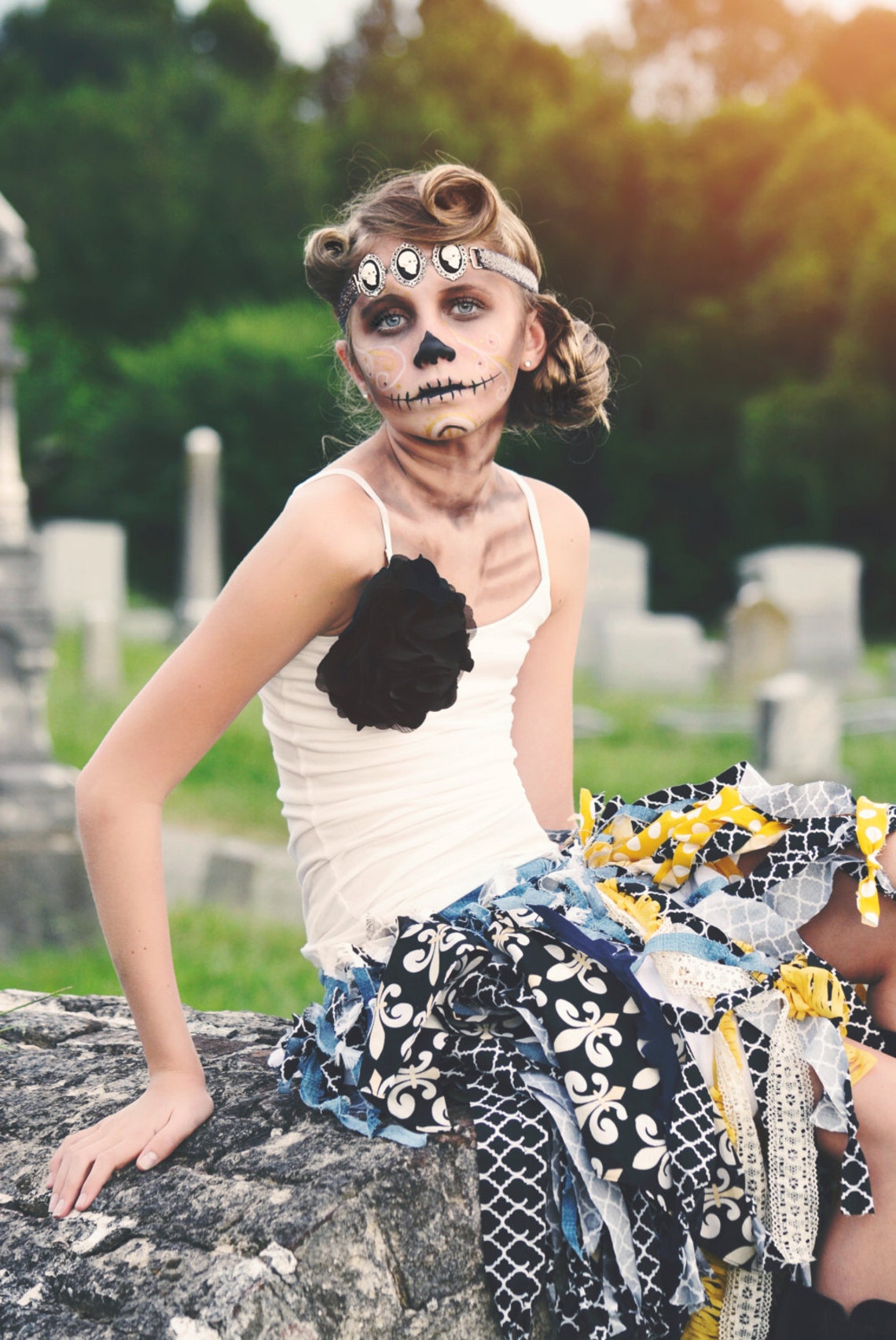 Skull Headband Skeleton Headband Halloween Headband | Etsy