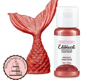 Sweet Sticks Metallic Dark Rose 15mL Edible Paint