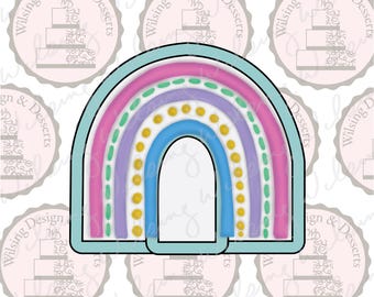 Juego de cortadores de galletas de arco y arcoíris