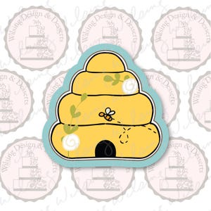 Cortador de galletas con forma de colmena de 8,1 cm para baby shower, ideal para primer cumpleaños, fiestas de abejas y cuentos infantiles.