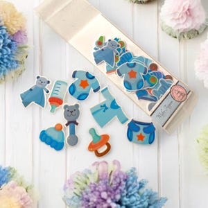 Baby Shower Cupcake Toppers Edible Stickers for Cakes and Cupcakes