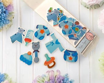 Baby Shower Cupcake Toppers, essbare Aufkleber für Kuchen und Cupcakes