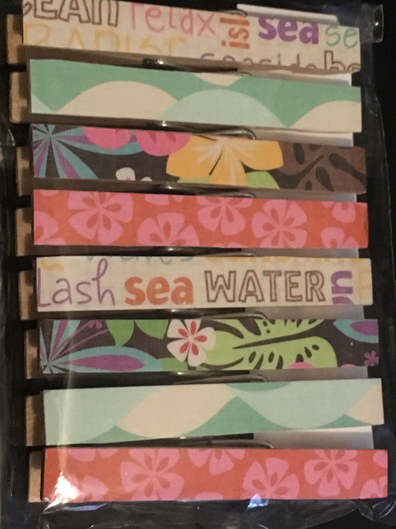 Beachy Fun Locker Magnets Clothespin Magnets
