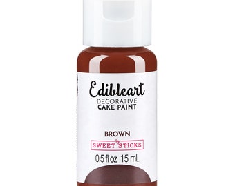 Sweet Sticks Edible Paint Brown 15mL
