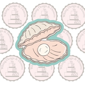 Shell with Pearl Cookie Cutter – 3D Printed Ocean Theme Baking Tool