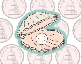 Muschel mit Perle Cookie Cutter - 3D gedrucktes Ocean Theme Backwerkzeug