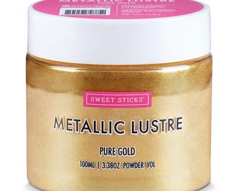 Pó de brilho dourado puro