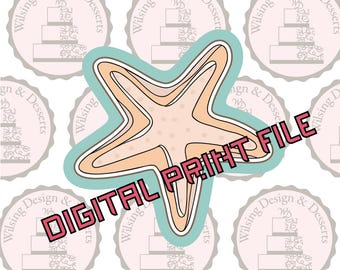 3D Print File Starfish Cookie Cutter – Ocean Theme Coastal Baking Tool