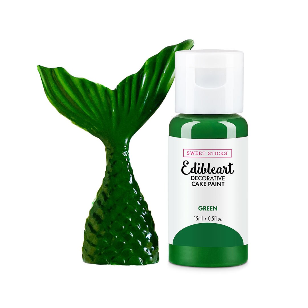 Sweet Sticks Edible Paint Green 15mL
