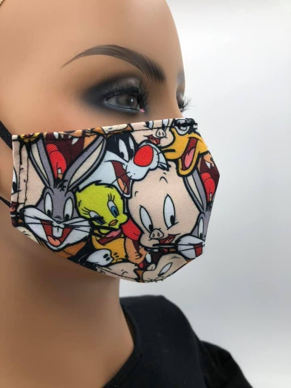 Super Heroes & Looney Tunes Face Mask. Fashion Face Mask. | Etsy