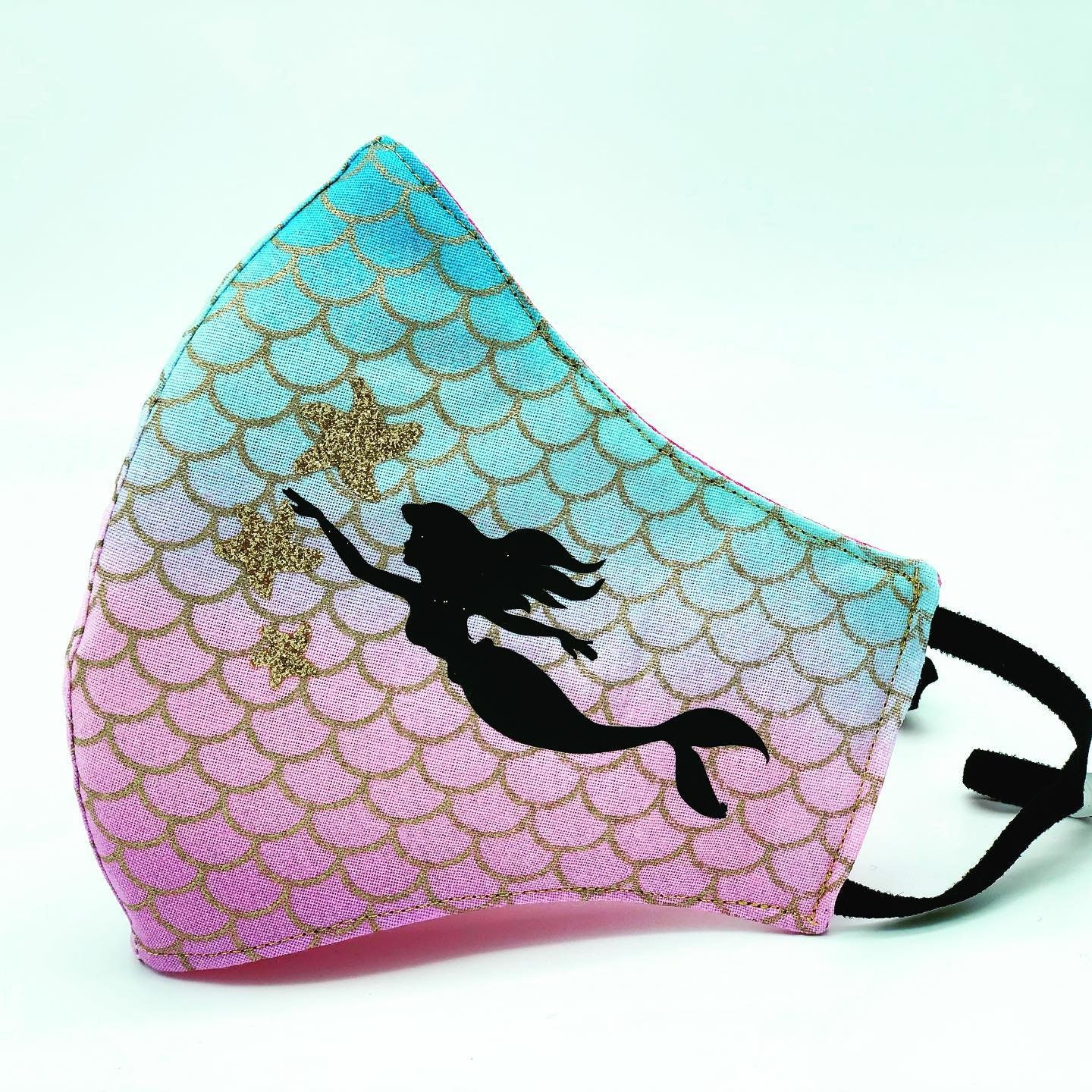 Mermaid face mask. Etsy