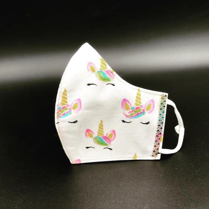 Unicorn Face Mask. Fashion Face Mask. Etsy