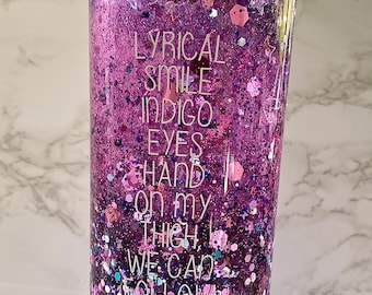 I Think He Knows Glitter Snow Globe Tumbler