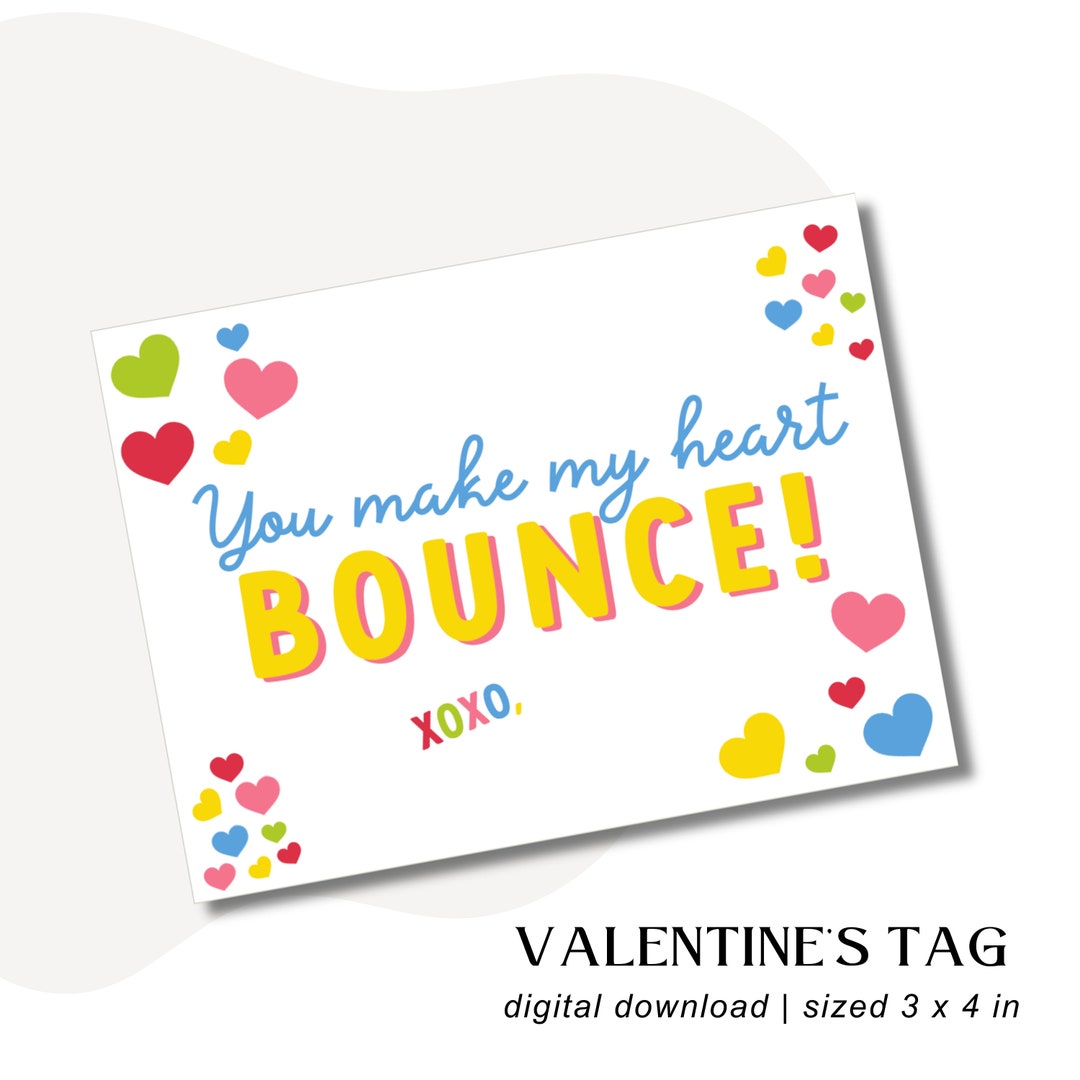 Digital Download Printable Valentine's Day Tag for Balls - You Make My ...