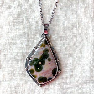 Ocean Jasper Sterling Silver Necklace
