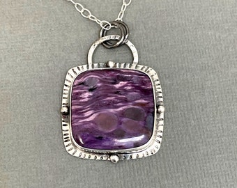 Charoite Sterling Silver Necklace