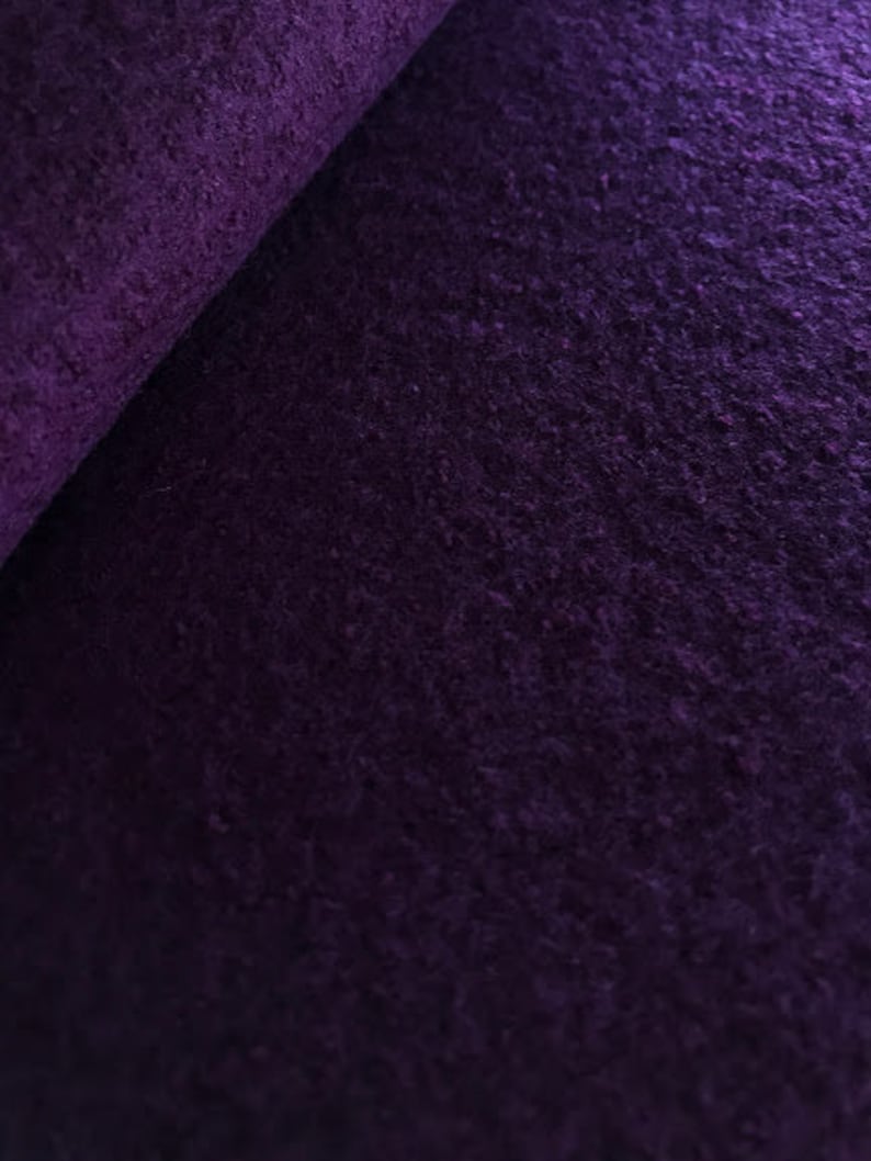 berry purple 59.70 EURMeter Walk fabric Merino wool by Hilco in a dark purple
