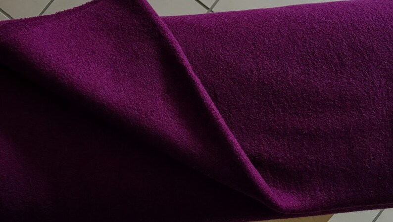berry purple 59.70 EURMeter Walk fabric Merino wool by Hilco in a dark purple