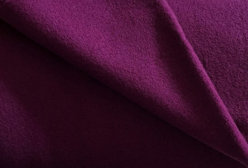 berry purple 59.70 EURMeter Walk fabric Merino wool by Hilco in a dark purple