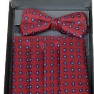 New Burgundy Navy Blue Cummerbund and matching Bow Tie