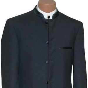 ジャケット・アウター vintage mao coller super long coat Mao Collar Coat - Etsy