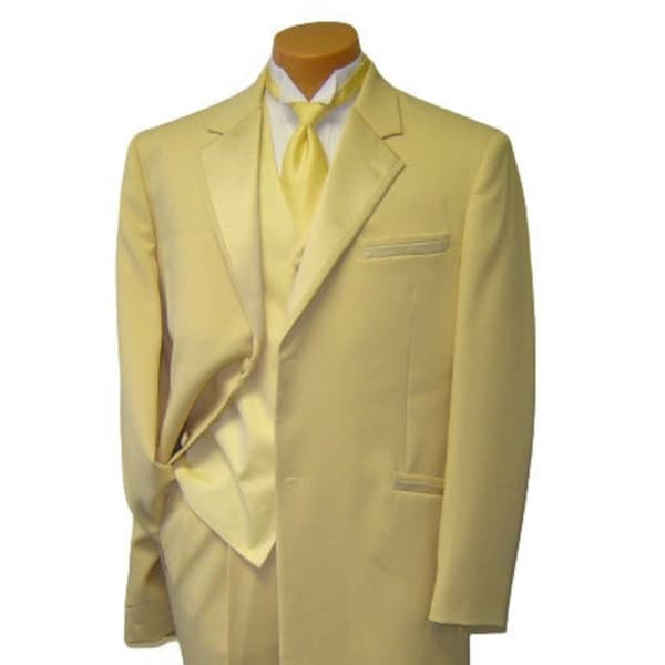 Nice Vintage Yellow 2 Button Zoot Suit Tuxedo Coat and Pants New or worn once!