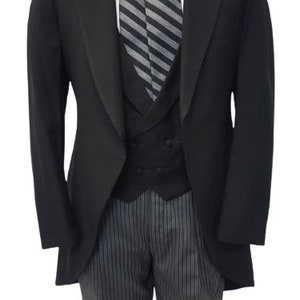 Boys Toddler Black Cutaway Tuxedo Coat