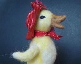 Needle Felted Duck, Felted Duck, Easter Duck, Wool Duck, Duckling, Fiber Art Duck, Soft Sculptued Duck