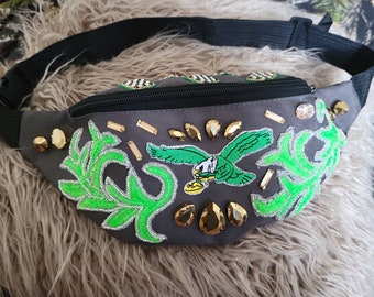 Philadelphia Eagles Lentejuelas/Fanny Pack de pedrería