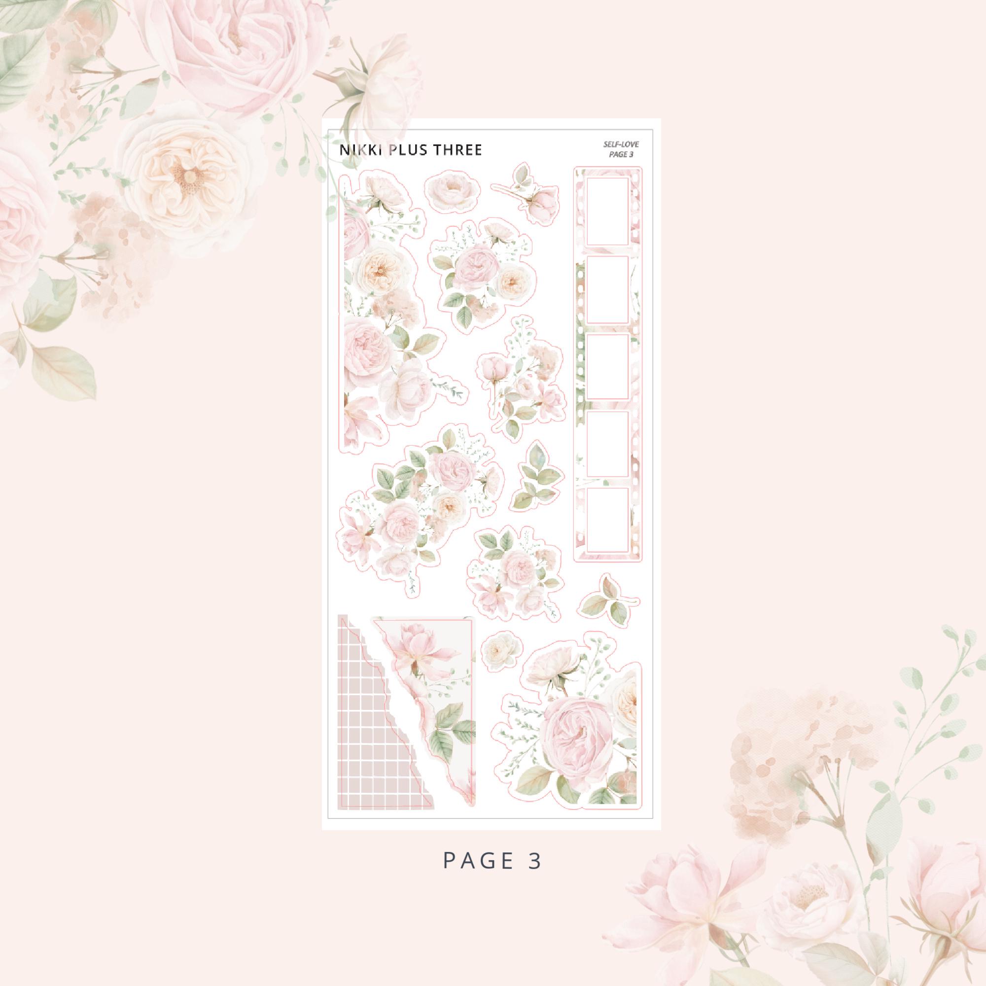 Self Love - Mini Journal Sticker Kit - Journal or Planner - Etsy