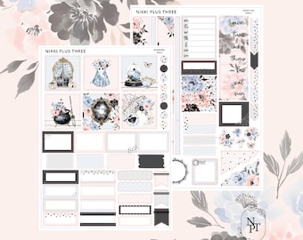 Spooky Chic - Hobonichi Cousin - Foiled Weekly Sticker Kit - Silver Foil