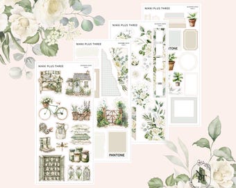 Blooming Haven - Mini Journal Sticker Kit - Journal or Planner