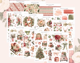 NEW Vintage Noel - Journal Sticker Kit - Journal or Planner